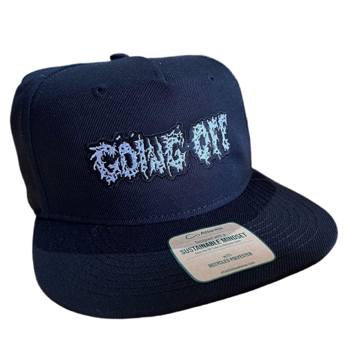 Embroidered recycled polyester cap