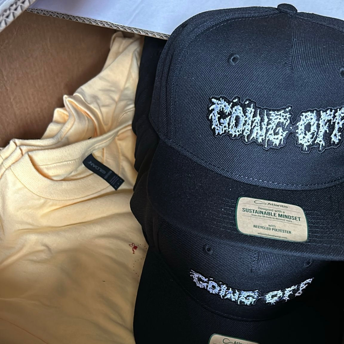 Embroidered recycled polyester cap
